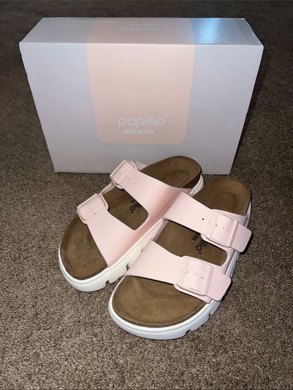 Papillio by Birkenstock Arizona Pap Chunky in Light Rose